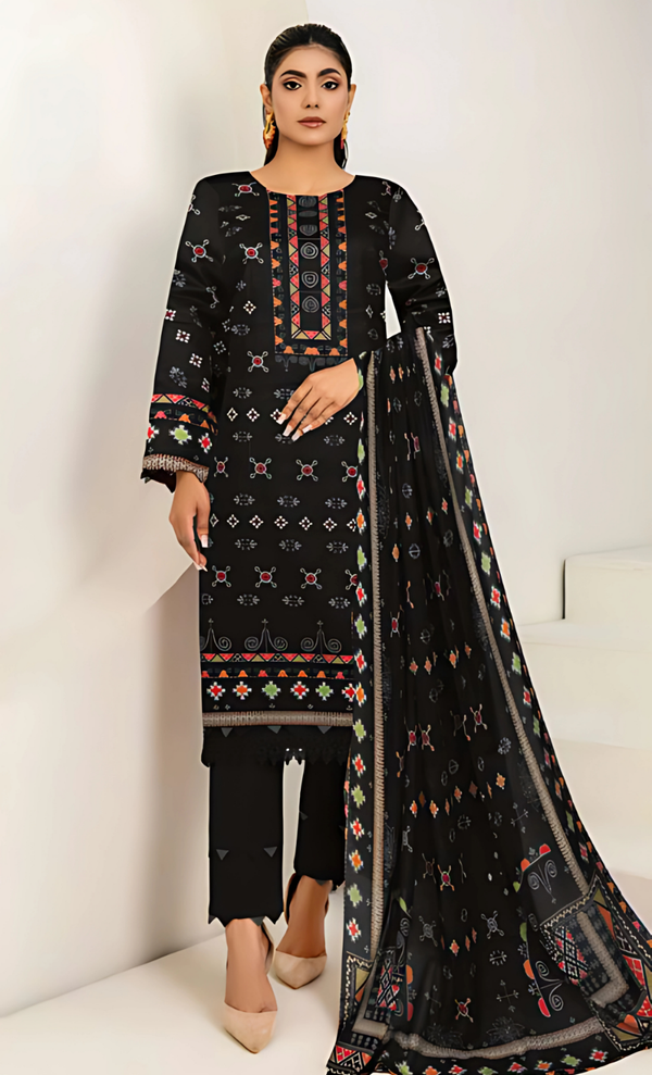 Midnight Charm Black Lawn 3PC