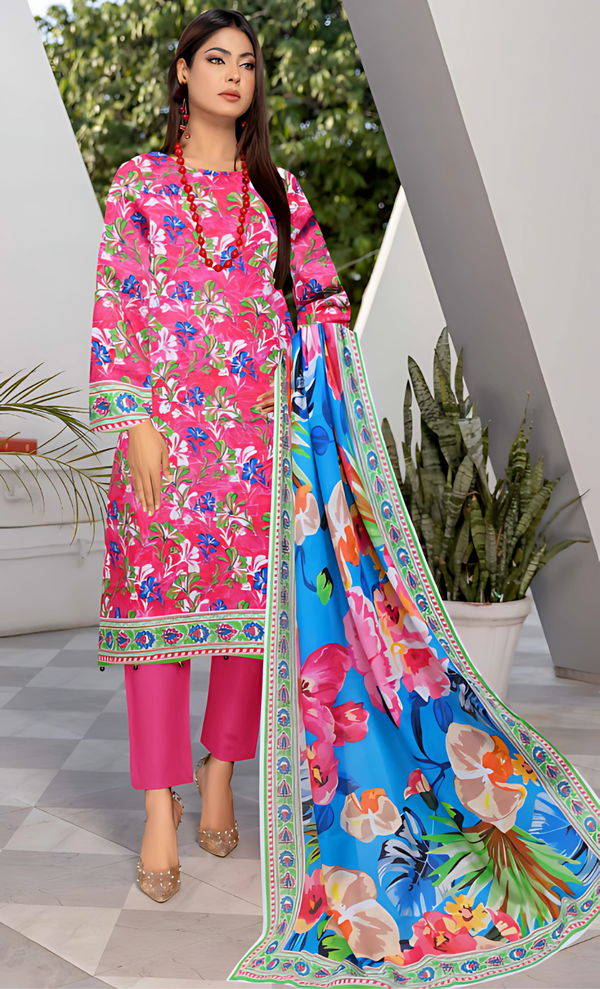 Afsana Vol 18 Design 10 – MORjan 3-piece lawn suit (front view)