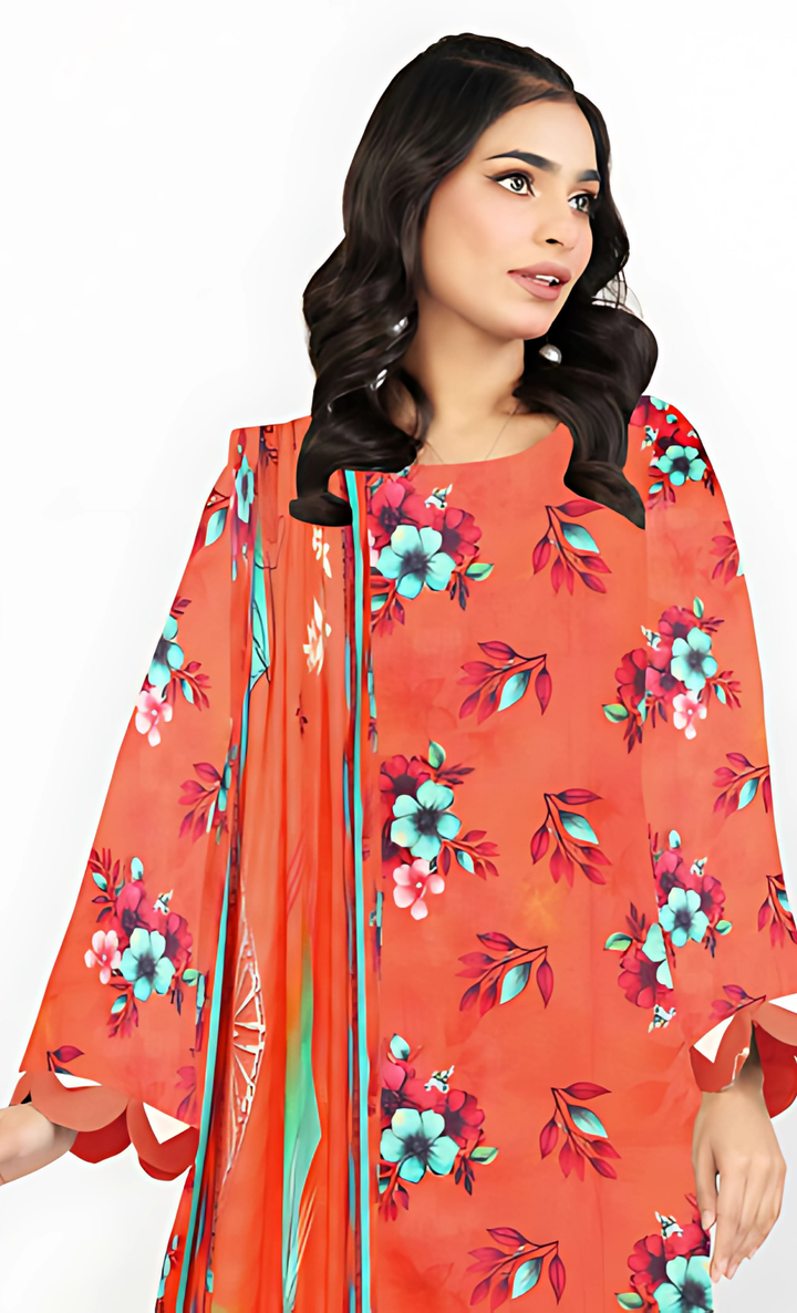 Mirha Vol 06 Design 05 – MORjan 3-piece lawn suit (gallery view)