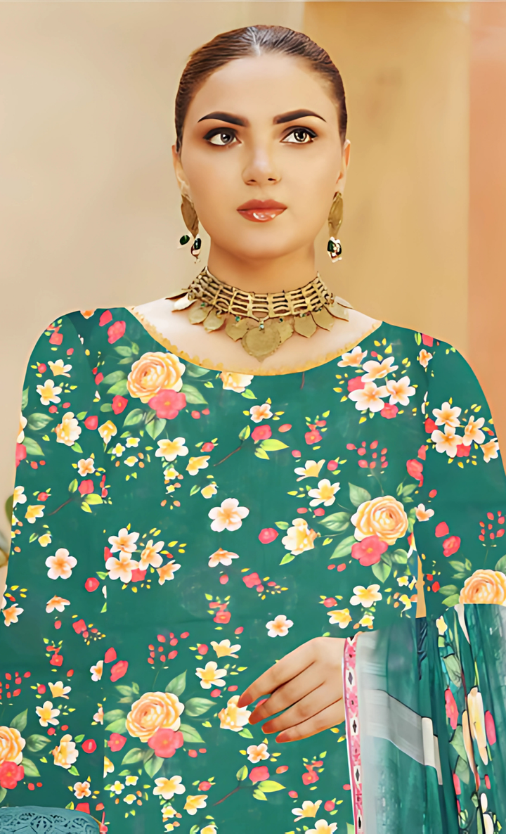 Mirha Vol 06 Design 10 – MORjan 3-piece lawn suit (gallery view)