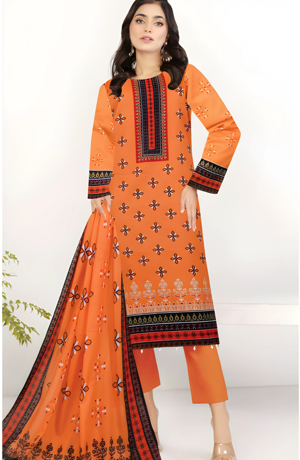 Wajiha Vol 20 Design 06 – MORjan 3-piece lawn suit (front view)